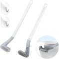 Toilet Brush, Deep Cleaning Flexible Silicone Toilet Bowl Cleaning Brush with Non-Slip Long Handle, Wall-Mounted Quick Drying Toilet Cleaner Brush. 