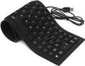 Silicone Flexible Soft Roll-up Waterproof Portable USB Wired Keyboard for PC Notebook Laptop. 