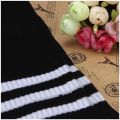 1 Pair Thigh High Socks Over Knee Girls Football Socks (Black). 