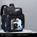 Waterproof School Bag 3D Astronaut Space Sky Pattern Backpack for Primary School Students Bag for Class 1 to 3. 