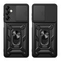 Vantime for Samsung Galaxy A24 4G Case Stand Slide Lens Cover Shockproof Hard Phone Back Casing. 