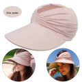 Pink Summer Beach Hat Big Visor Sun Hats for Women Outdoor UV Protection Top Empty Sport Baseball Cap. 