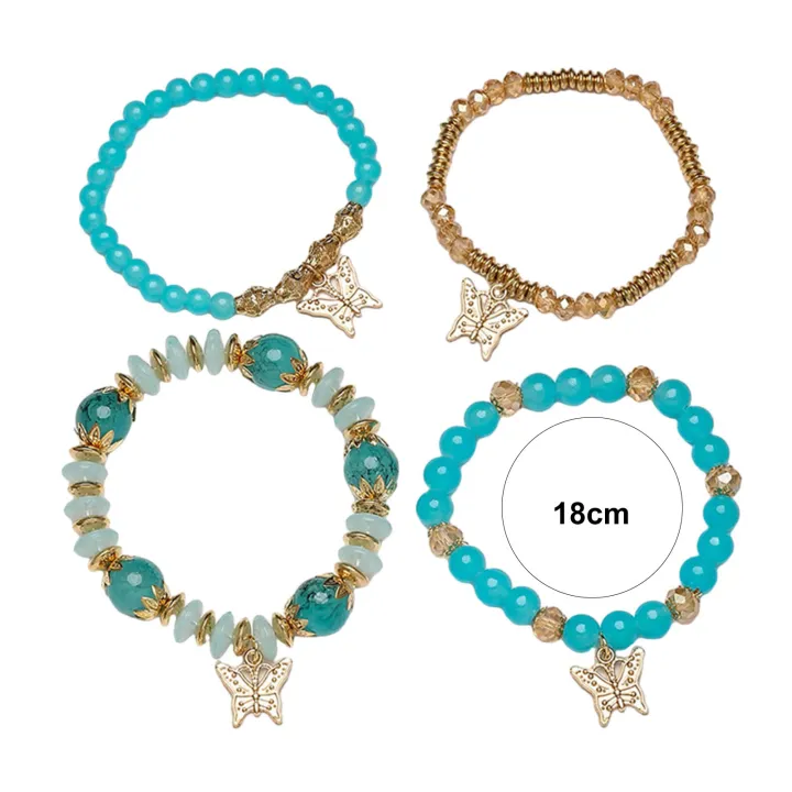 CARAT%20Butterflies%20Pendant%20Elastic%20Wristband%20Boho%20Style%20Butterfly%20Beaded%20Bracelet%20Set%20Elastic%20Wristband%20Jewelry%20Gift%20for%20Women%20Women%20-%20Image%202