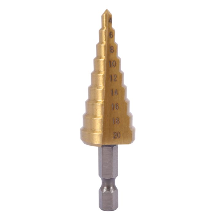 NAMUNY%206%20pcs%20HSS%20Titanium%20Step%20Drill%20Bit%20Set%20&%202%20pcs%20Automatic%20Center%20Punch%20-%20Image%204