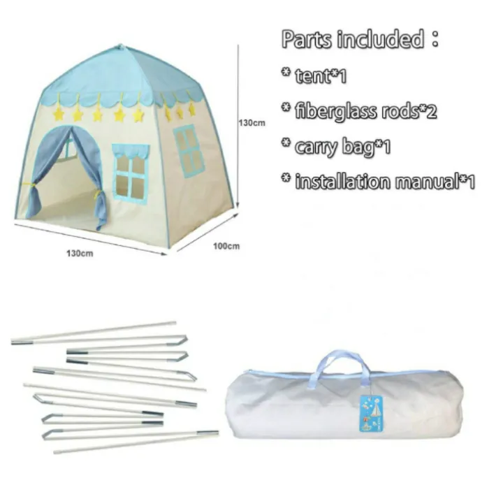 Kids%20Castle%20Tent%20-%20Indoor/Outdoor%20Game%20House,%20Portable%20Folding%20Dream%20Play%20Tent%20for%20Girls%20and%20Boys%20with%20Carry%20Bag%20(Without%20Cotton%20Ball%20Lamp)%20-%20Image%208
