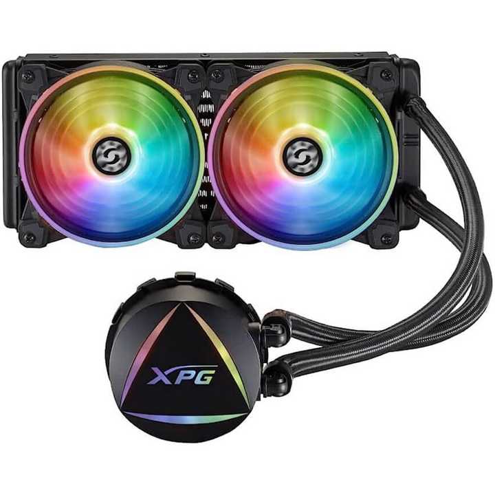 XPG LEVENTE 240 Liquid Cooler (Dual 12CM ARGB PWM FAN | Aseteek Gen 7 ...