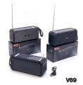 LP-V69 Solar Powered Mini Bluetooth Speaker with FM Radio – Portable Wireless Stereo Woofer, USB/TF/AUX Support, 5W Output. 