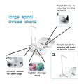 Automatic Bobbin Winder Large Spool Thread Holder White with Auto Stopper for Sewing Machine Thread Winding Use 1 PCS. 