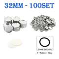 Metal Round Blank Badge Pin Button Maker Punch Press hine DIY Making Parts Consumables 100Sets 25/32/37/44/58MM. 