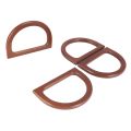 OYPFXMI 20PCS D-Shaped Wooden Purse Handles, Wood Replacement Handles for DIY Bag Purse Handbags Clutch Making (Brown). 