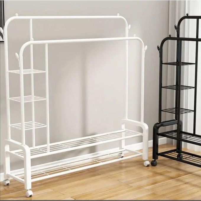 Metal%20Coat%20Rack%20And%20Clothes%20Hanger%20Stand%20With%20Side%20Hooks%20And%20Bottom%20Shelves,%20Full%20Body%20Iron%20Clothe%20Hanger%20Cloth%20Stand,%20Cloth%20Rack%20Metal%20Clothe%20Hanging%20Single,%20Double%20Pole,%20Multipurpose%20Rack%20-%20Image%205