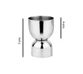 Stainless Steel Jigger/Peg Measure Glass 30/60 ml. 