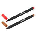 2Pcs Fabric Marker Pens Permanent Colors for DIY Textile Clothes T-Shirt Shoes Red & Brown. 