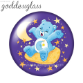 KEBETEME MINISO CareBears Cute cartton bear 10pcs 12mm/18mm/20mm/25mm Round photo glass cabochon demo flat back Making findings bracelets. 