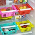 1Pcs Refrigerator Expandable Space Saver Adjustable Storage Baske Organizer Tray Box. 
