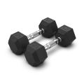 Fitness Dumbbell Pair 2 X 5Kg Rubber Hex Dumbbells Dumbell Pair. 