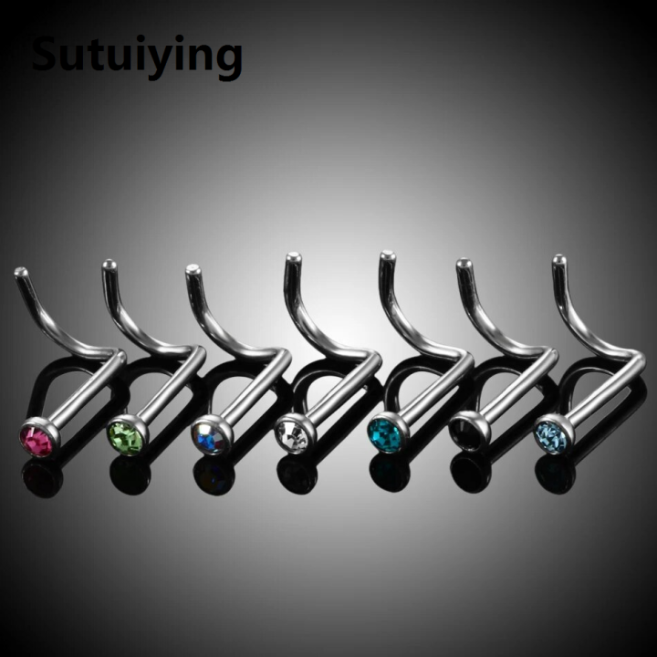 Sutuiying%201PC%20ASTM-F136%20Titanium%20Nose%20Piercing%20Ring%20Stud%20Prong%20CZ%20Screw%20Shape%20Nostril%20Jewelry%2020g%2018g%20Tragus%20Earrings%20Body%20Piercing%20-%20Image%205