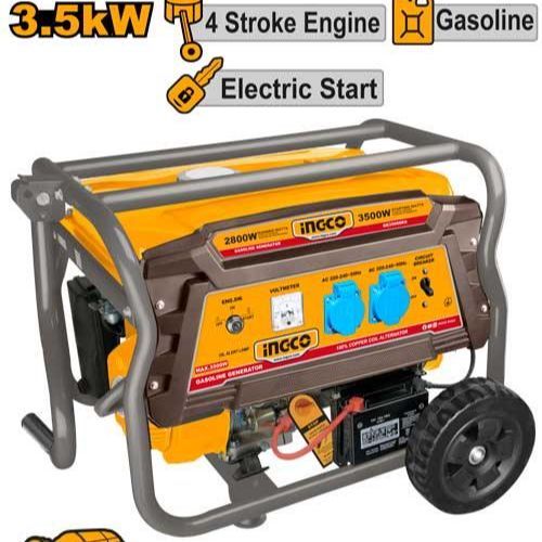 Mini Generator Inco INGCO 3.5KW Gasoline generator With Electric Start GE35006ES By DD ...
