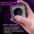 Mini RGB Pocket Fill Light Portable RGB Fill Light Photography LED Video Light for Mobile Phone Selfie Live for Camera Laptop RGB Lamp D12. 