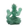Nepalese Handicraft Mergase Stone Antique Green Tara Statue 7cmcm. 