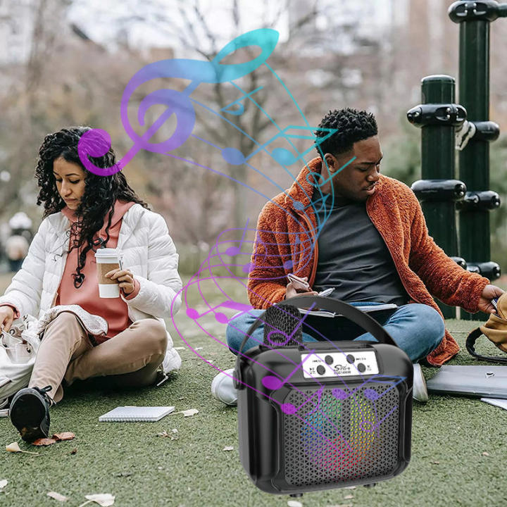Portable%204-Inch%20Bluetooth%20DJ%20Speaker%20Set%20%E2%80%93%20Wireless%20Microphone,%20Powerful%20Bass,%20LED%20Party%20Lights,%20Home%20Entertainment%20&%20Outdoor%20Music%20Speaker%20-%20Image%203
