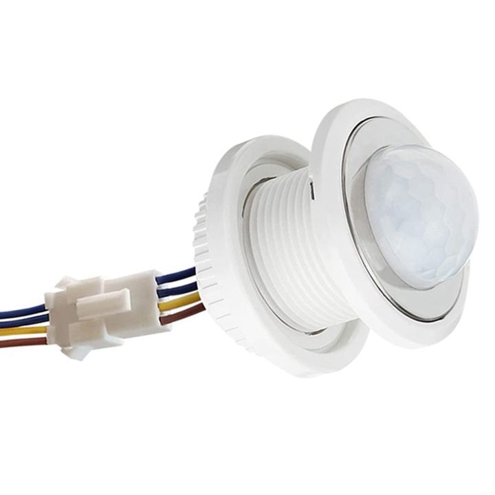 2X Mini Motion Sensor Light Switch 110-220V PIR Sensor Smart Detection Time Adjustable Infrared Induction Detector