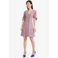 Zalora Button Wrap Dress/ Casual Wear. 