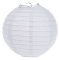 White Chinese/Japanese Paper Lantern/Lamp 8" Diameter. 