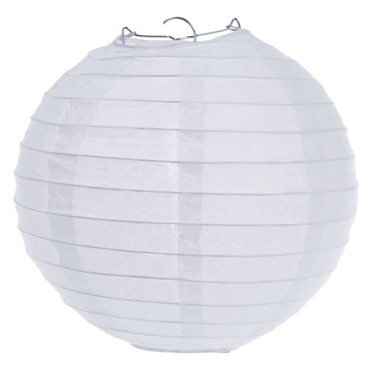 White Chinese/Japanese Paper Lantern/Lamp 8" Diameter