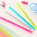 1PC 15/20CM Transparent Acrylic Triangle Scale Ruler Students Gift Creative Stationery Measurement Drawing Tool School Supplies. 
