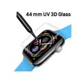UV Curved Liquid Full Glass For Apple Watch 44mm. 