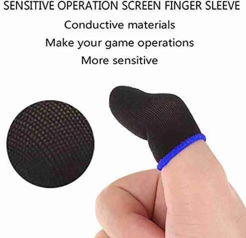 Mobile Phone Game Finger Cases [6 Pack], Anti Sweat, Breathable Gaming Case, Thumb Finger Gloves Cover For League Of Legend, PUBG, Rules Of Survival, Knives Out (Black [Carbon Fiber