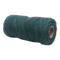 100 Meter Twisted Macrame Cord Dark Green Color 3Mm. 