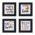 Romantic Couple Gift – Matt laminated printed Poster with checker frame-9x9 Inch. 