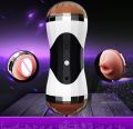 SS1 Handsfree  Vibration Masturbation Cup 4D  Dual Channel Male Wet Vagina ( With Real Sound And  Earphone ). 