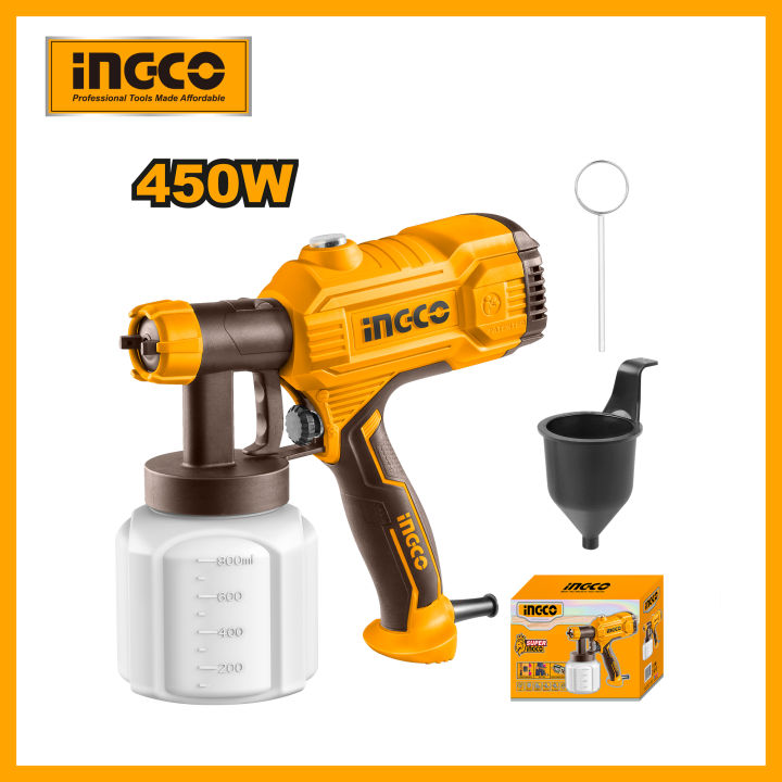 INGCO Paint Sprayer 450W 800ml 50DINs Corded Spray Gun SPG3508 Daraz