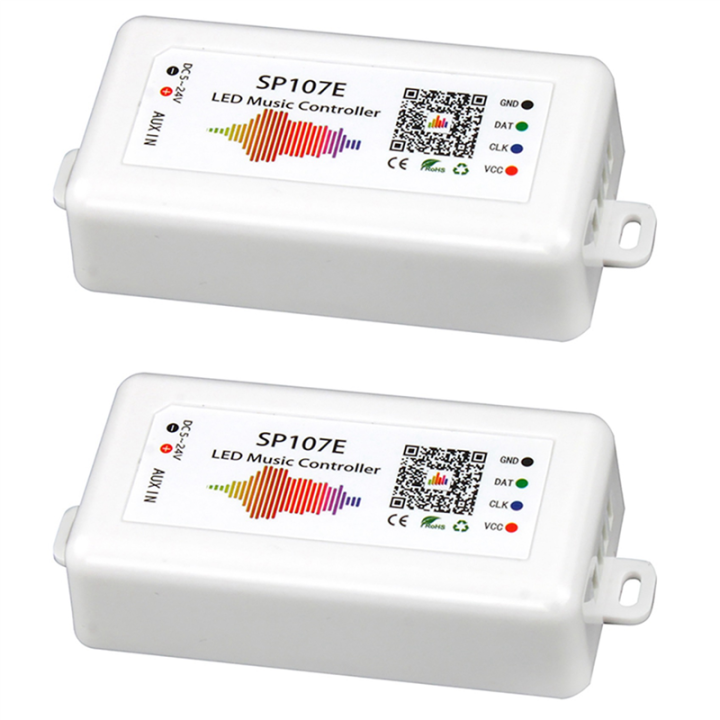 2X SP107E LED Controller Bluetooth Smart APP WS2811/2812B Light Strip Dimming LED Music Controller