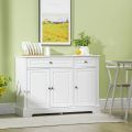 KAMAKHYA Modern Sideboard Buffet Cabinet with Storage Cupboards, 2 Drawers and Adjustable Shelves for Living Room, Kitchen, White. 