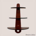 3 Layer Semi Circle Wooden Wall Rack Shelf with Formica Laminated by Supreme Decor. 