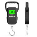 Black 60Kg/10G LCD Digital Hanging Scale Kit USB Recharged Crane Hook Scales Courier Luggage Home Weighing Balance Tools Set Kit. 