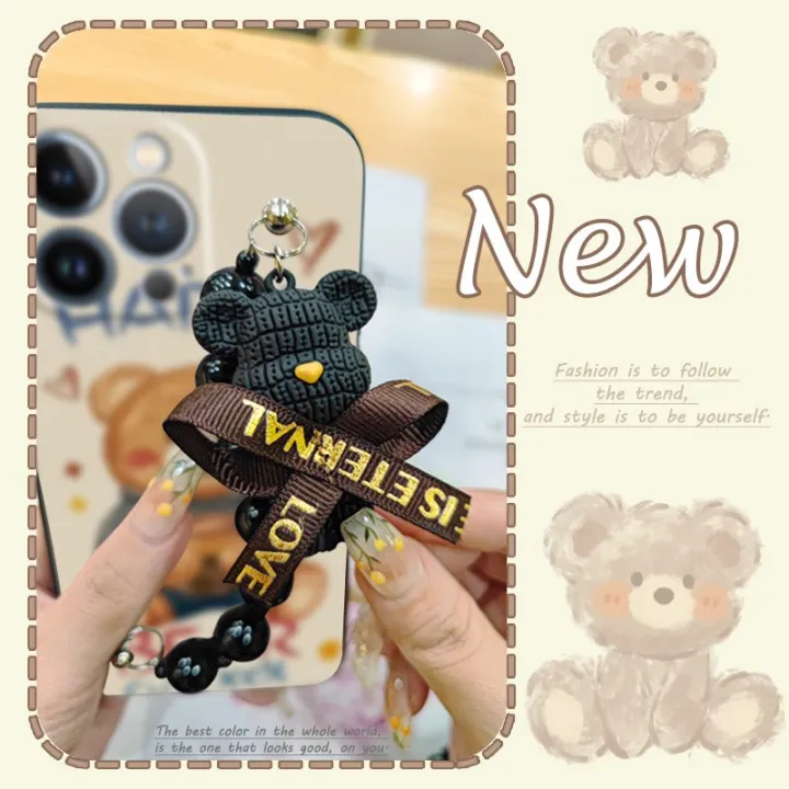 phone%20case%20cute%20Phone%20Case%20For%20Nokia%20C32%20silicone%20Skin-friendly%20feel%20Dirt-resistant%20Black%20pearl%20pendant%20Back%20Cover%20-%20Image%203