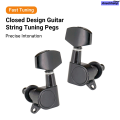 QianxiNew style 6pcs Sealed Guitar String Pegs Locking Tuners 3L3R Tuning Pegs 2025 String Tuners Electric Acoustic Guitar Tuner Machine Heads Knobs. 