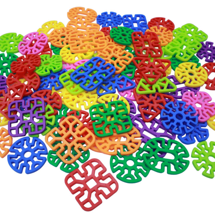 Geometry Snowflakes Interlocking Building Blocks Set, Educational Construction Toy for Creative Learning & Cognitive Development