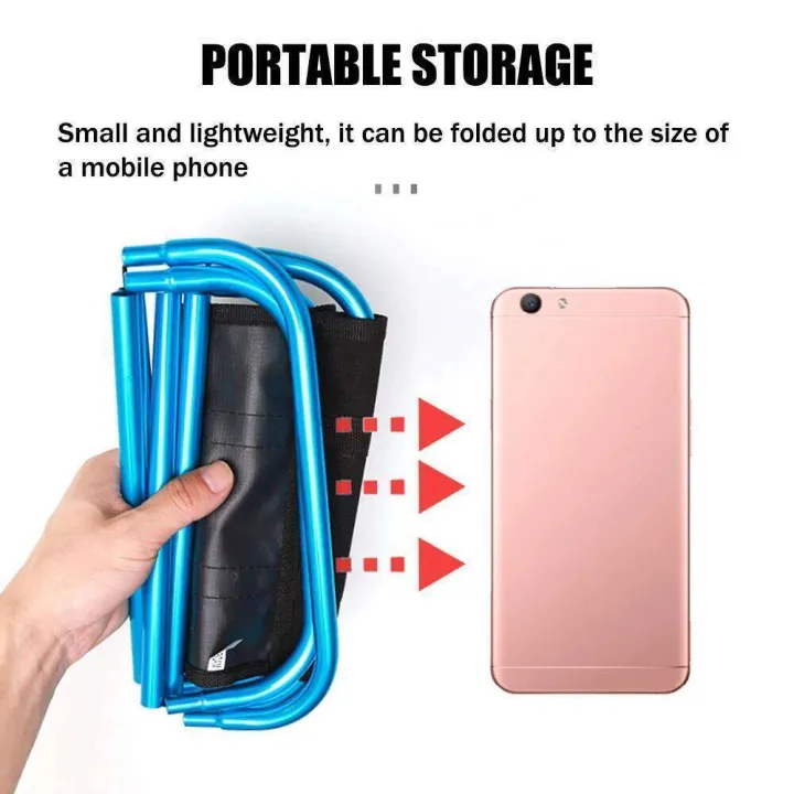 Outdoor%20For%20Fishing%20Hiking%20Picnic%20Camping%20Ultra-Compact%20Folding%20Stool%20-%20Lightweight%20Aluminum%20Frame%20-%20Image%203