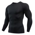 Cross Border PRO Men's Quick Drying Breathable Long Sleeve Outdoor Running Sports Compression Print Tight Fitness Training T-Shirt. 