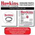 Hawkins Gasket for 3.5 to 8-Liter Pressure Cooker Sealing Ring, Medium, Black. 