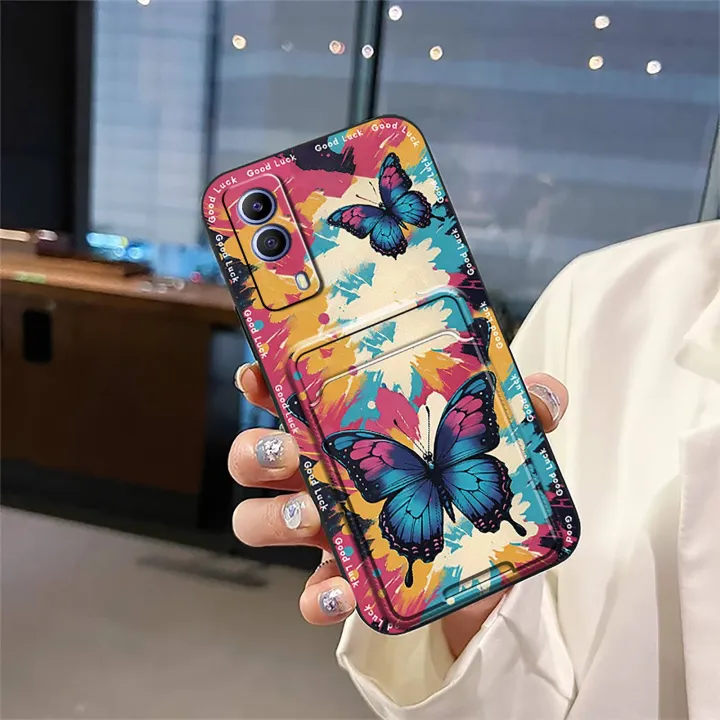 Waterproof%20Full%20wrap%20Phone%20Case%20For%20VIVO%20Y53S%205G/IQOO%20Z5X/T1X%20Cartoon%20Card%20bag%20Dirt-resistant%20protective%20Graffiti%20TPU%20-%20Image%204