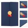 Graduation A4 Award Certificate Holder Three-fold Page Paper Envelope Document Folder Gilding Process Exquisite Diploma Cover. 