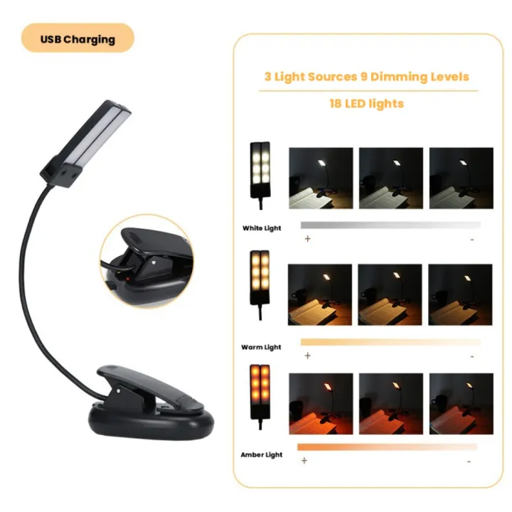 Durable%20Black%20LED%20Clip%20Light%20USB%20Rechargeable%20Portable%20Music%20Stand%20Light%20With%2018%20Lights%20Music%20Sheet%20Lamp%20Bedroom%20-%20Image%209