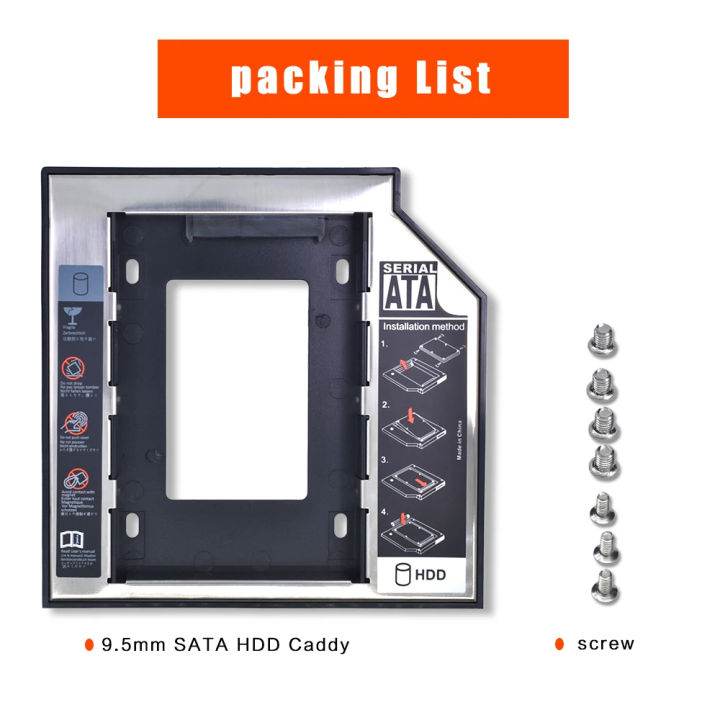 Universal%20Cady%2012.7MM%20SATA%203.0%202nd%20HDD%20Caddy%202.5"%20SSD%20CD%20DVD%20to%20HDD%20Case%20Enclosure%20CD-ROM%20ODD%20Opti%20bay%20-%20Image%206